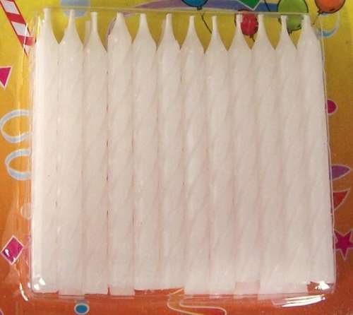 White Twist Candles - 24 pk - Click Image to Close
